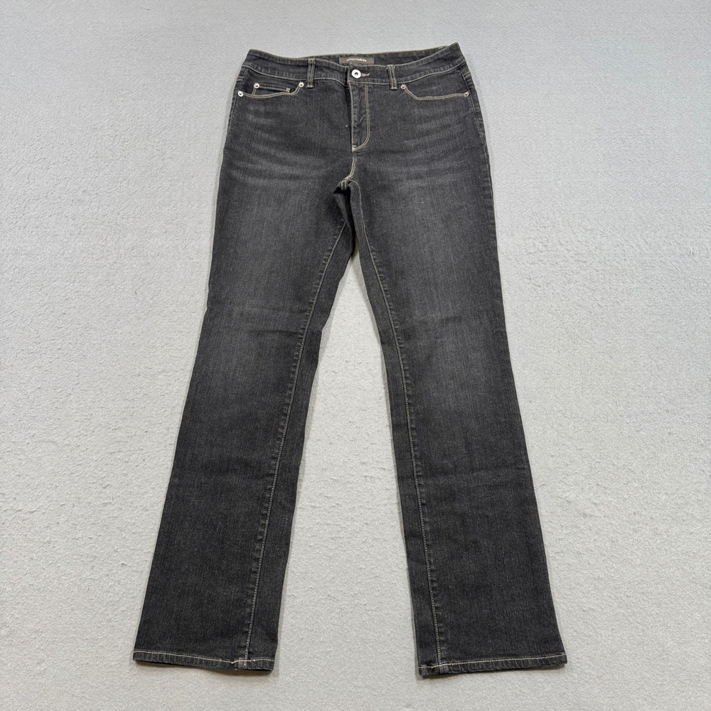 Denver Hayes Jeans Women's 12x32 Black Faded Denim Hanna High Rise Straight Leg